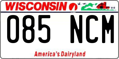 WI license plate 085NCM