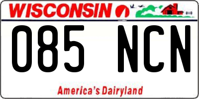 WI license plate 085NCN