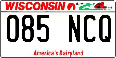 WI license plate 085NCQ