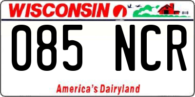 WI license plate 085NCR