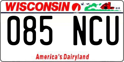 WI license plate 085NCU