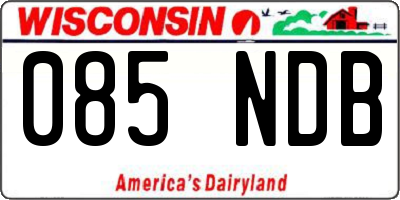WI license plate 085NDB