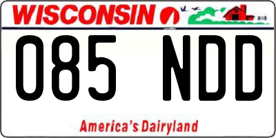 WI license plate 085NDD