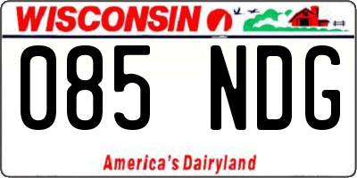 WI license plate 085NDG