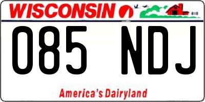 WI license plate 085NDJ