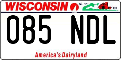 WI license plate 085NDL