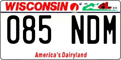 WI license plate 085NDM