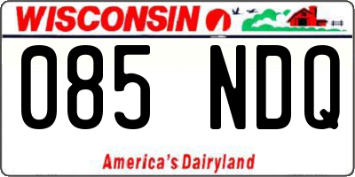 WI license plate 085NDQ