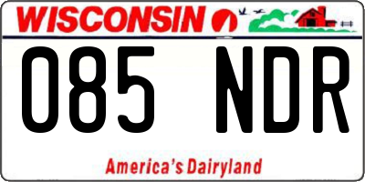 WI license plate 085NDR