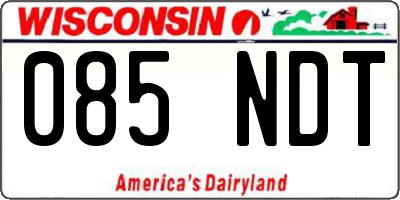 WI license plate 085NDT