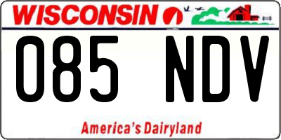 WI license plate 085NDV