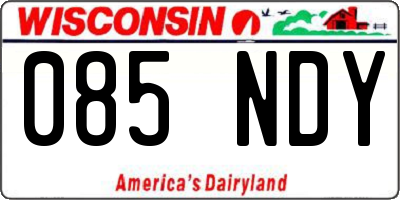 WI license plate 085NDY
