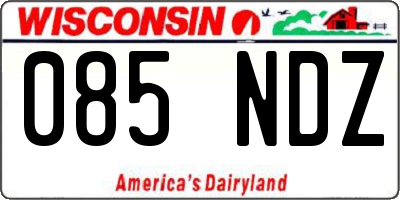 WI license plate 085NDZ