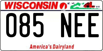 WI license plate 085NEE