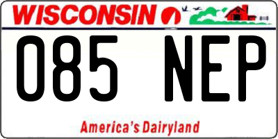 WI license plate 085NEP