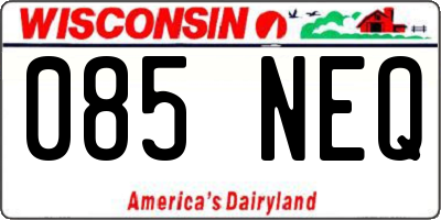 WI license plate 085NEQ