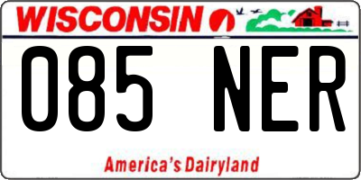 WI license plate 085NER