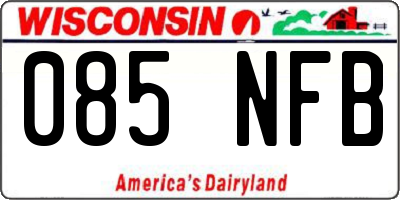 WI license plate 085NFB