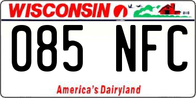 WI license plate 085NFC