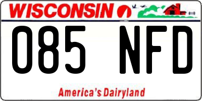 WI license plate 085NFD