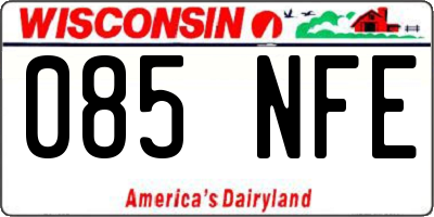 WI license plate 085NFE
