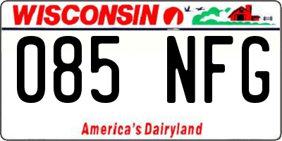 WI license plate 085NFG