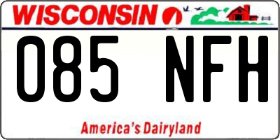 WI license plate 085NFH