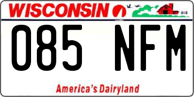 WI license plate 085NFM