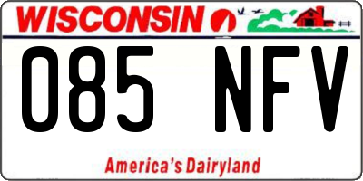 WI license plate 085NFV