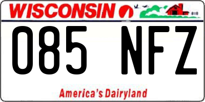 WI license plate 085NFZ