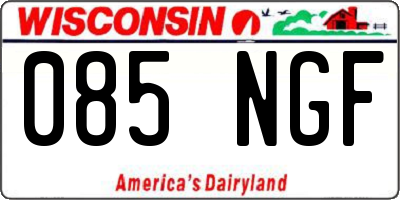 WI license plate 085NGF