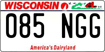 WI license plate 085NGG