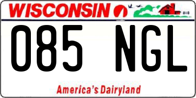 WI license plate 085NGL