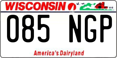 WI license plate 085NGP