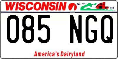 WI license plate 085NGQ