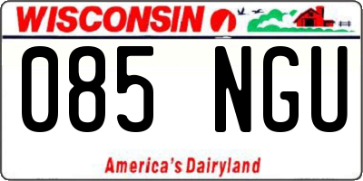 WI license plate 085NGU