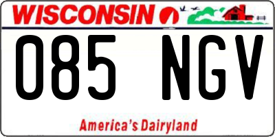 WI license plate 085NGV