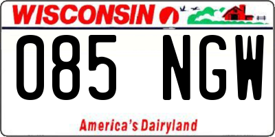 WI license plate 085NGW