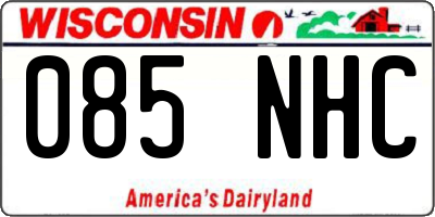 WI license plate 085NHC