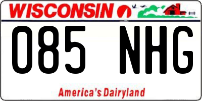 WI license plate 085NHG