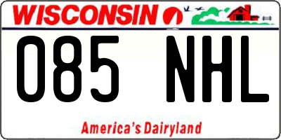 WI license plate 085NHL