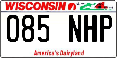 WI license plate 085NHP