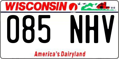 WI license plate 085NHV