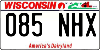 WI license plate 085NHX