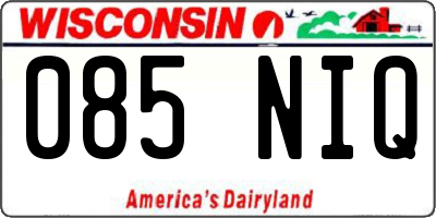 WI license plate 085NIQ