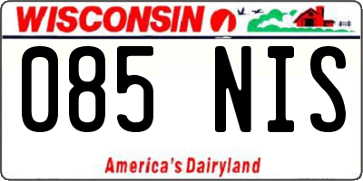 WI license plate 085NIS
