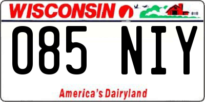 WI license plate 085NIY