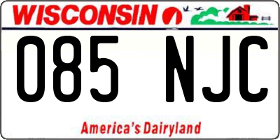 WI license plate 085NJC