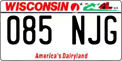 WI license plate 085NJG