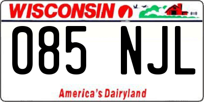 WI license plate 085NJL